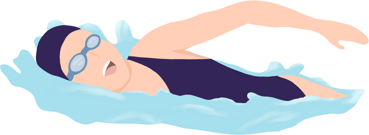 Swimming Woman Illustration